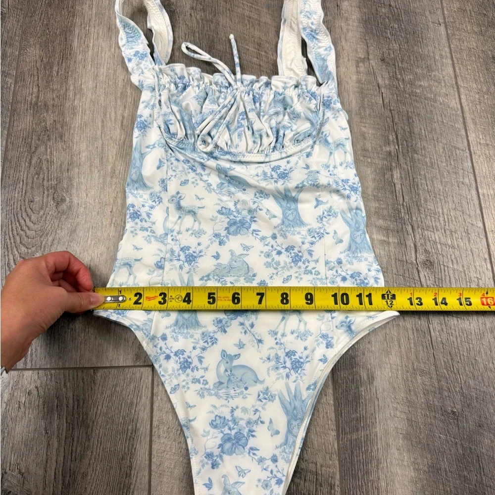 Frankies Bikinis x Gigi Blue One Piece Swimsuit